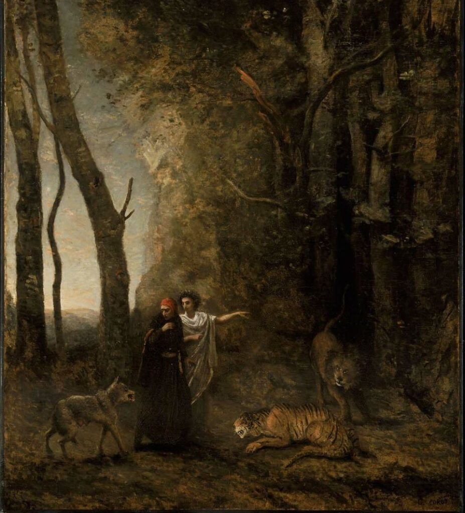 Dante And Virgil By Corot